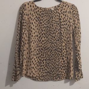 Leopard JCrew Blouse